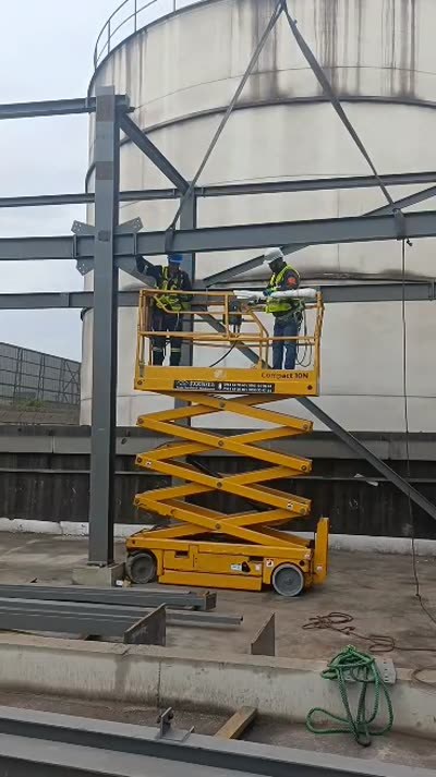 Réalisation de l'extension d'un pipe rack