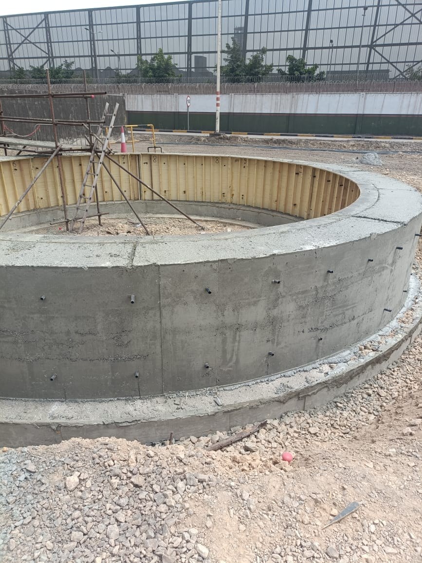 Réalisation d'un radier circulaire en béton armé