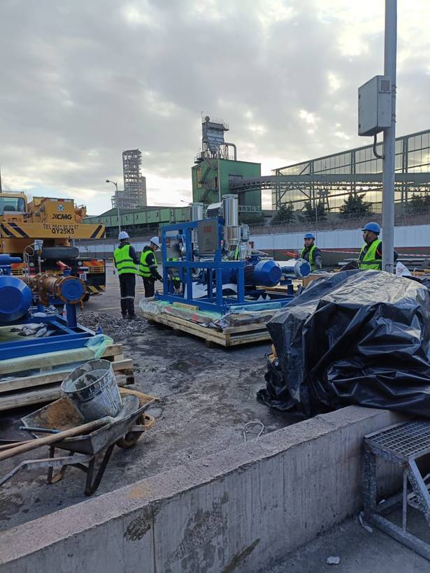 Mise en place d'un groupe motopompe ABB sur site